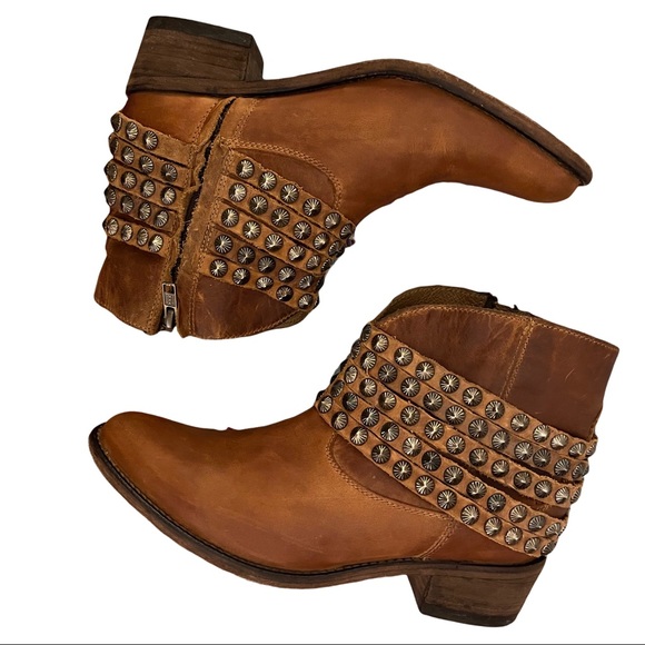 Steven By Steve Madden Shoes - Steve by Steve Madden | Janne Studded Brown Ankle Boots size 7.5